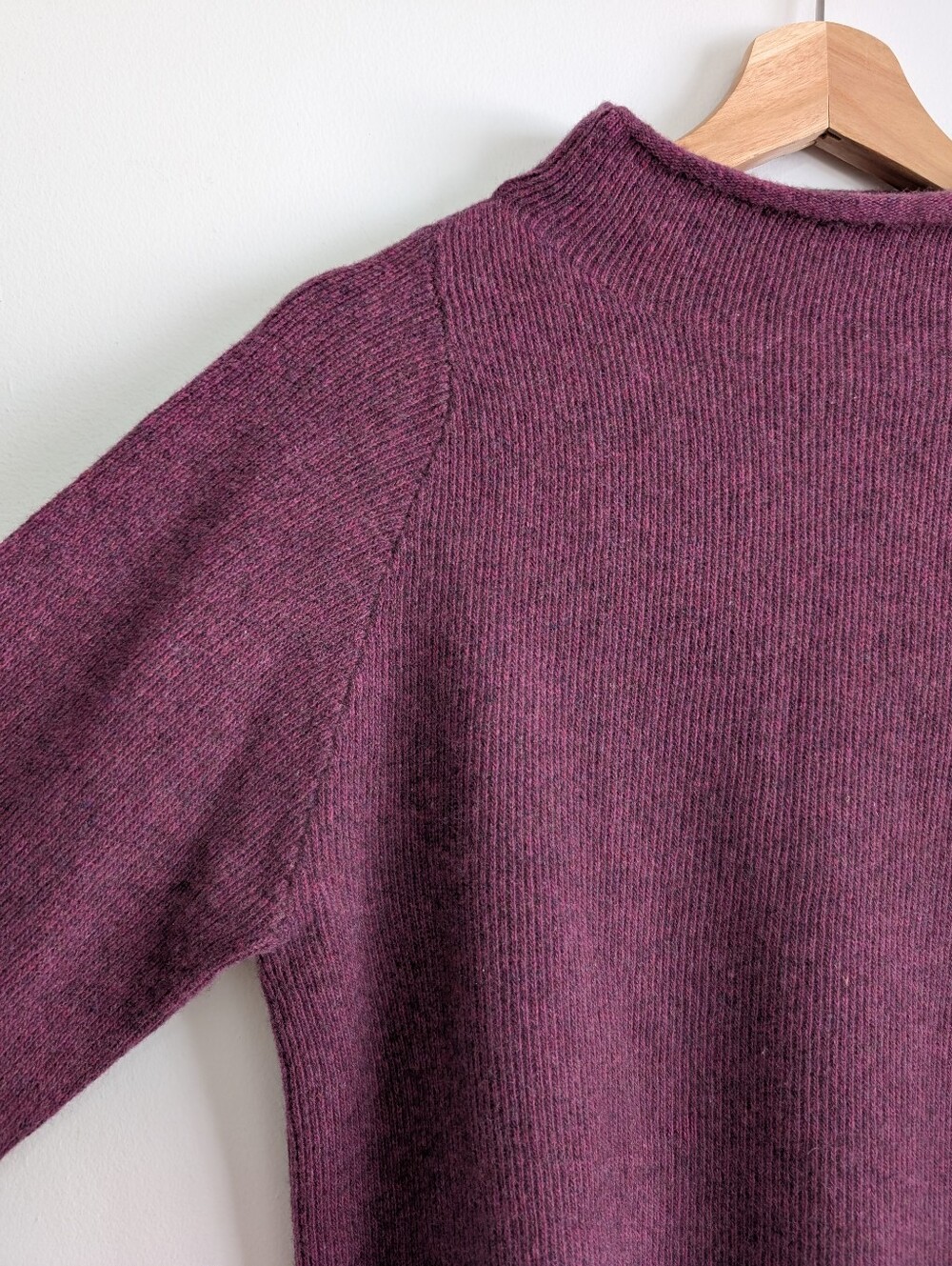 Bartolini Cashmere Wool Large Purple Sweater Cowl neck Italian Knit Soft Cozy